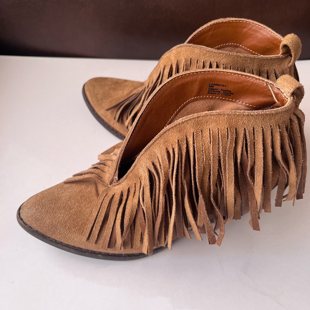 Camel Fringe Booties Coconuts By Matisse - image 3